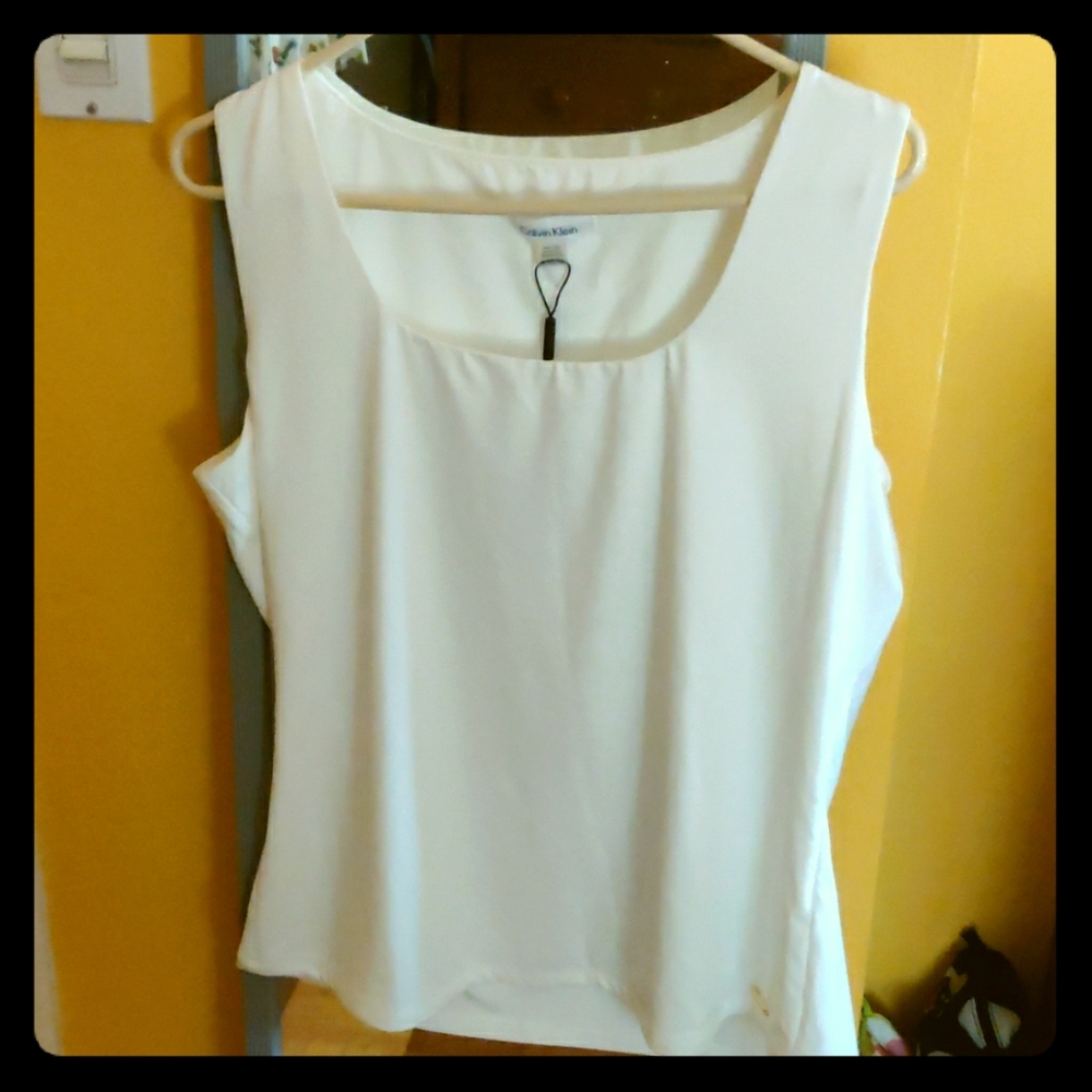 Calvin Klein white blouse tank